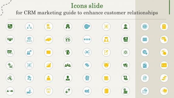 Icons Slide For CRM Marketing Guide To Enhance Customer Relationships MKT SS