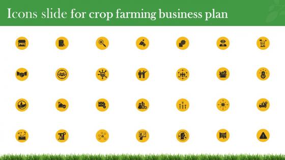 Icons Slide For Crop Farming Business Plan Ppt Demonstration BP SS