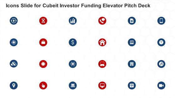 Icons Slide For Cubeit Investor Funding Elevator Pitch Deck