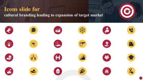 Icons Slide For Cultural Branding Leading To Expansion Of Target Market