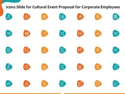 Icons slide for cultural event proposal for corporate employees ppt powerpoint presentation images