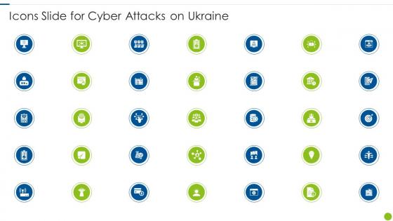 Icons Slide For Cyber Attacks On Ukraine Ppt Slides Background Image