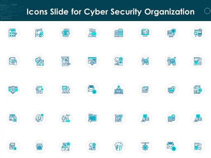 Icons slide for cyber security organization ppt powerpoint presentation model