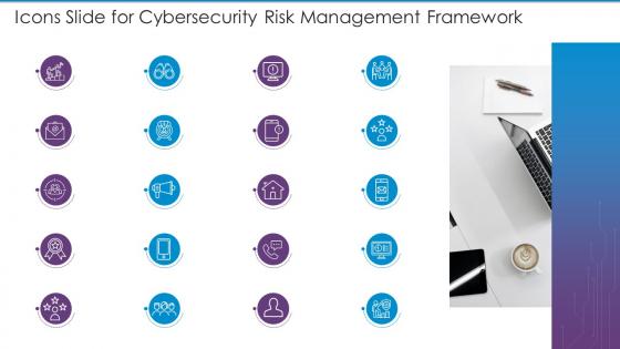 Icons Slide For Cybersecurity Risk Management Framework