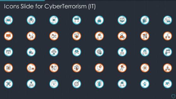 Icons slide for cyberterrorism it