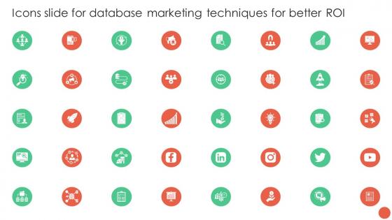 Icons Slide For Database Marketing Techniques For Better ROI MKT SS V