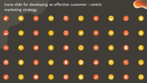 Icons Slide For Developing An Effective Customer Centric Marketing Strategy SS V