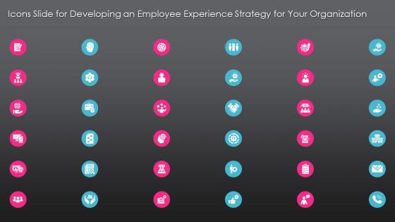 Icons slide for developing an employee experience strategy for your organization