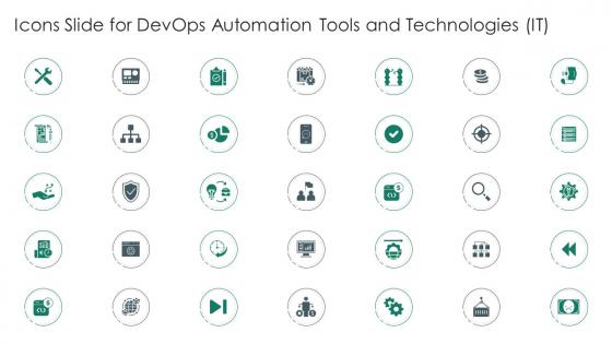 Icons slide for devops automation tools and technologies it
