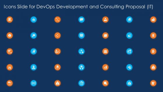 Icons Slide For DevOps Development And Consulting Proposal IT