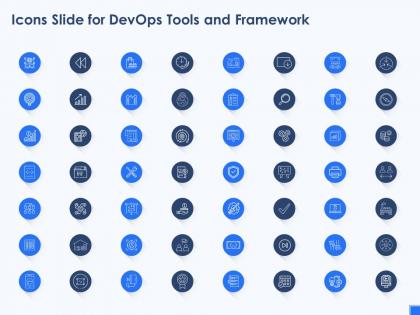 Icons slide for devops tools and framework ppt ideas