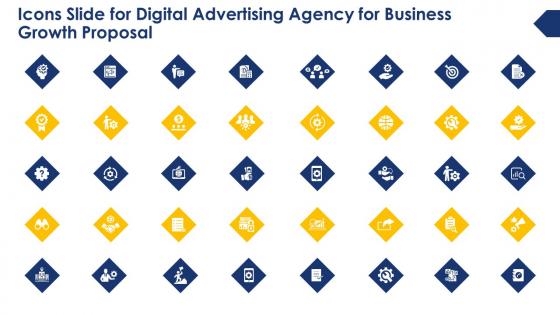 Icons slide for digital advertising agency for business growth proposal