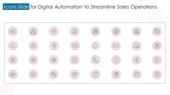 Icons Slide For Digital Automation To Streamline Sales Operations Ppt Slides Background Designs