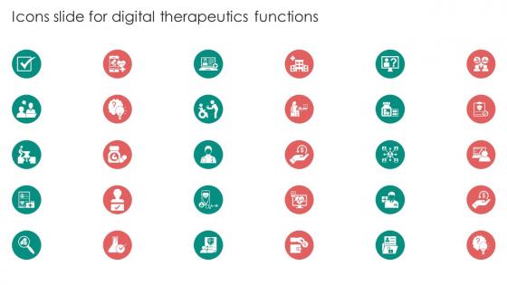 Icons Slide For Digital Therapeutics Functions Ppt Download