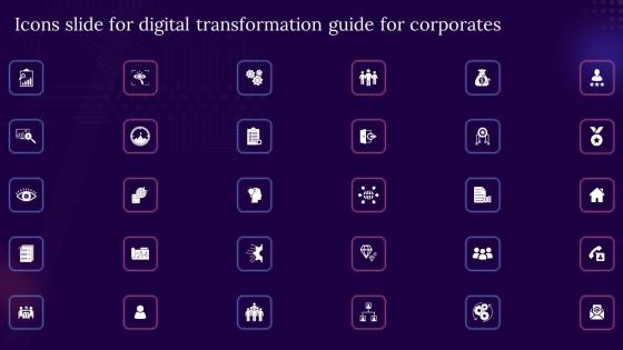Icons Slide For Digital Transformation Guide For Corporates