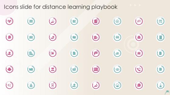 Icons Slide For Distance Learning Playbook