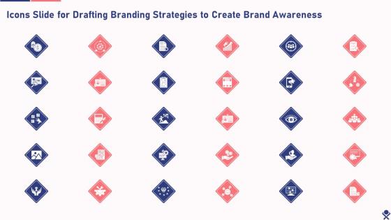 Icons Slide For Drafting Branding Strategies To Create Brand Awareness