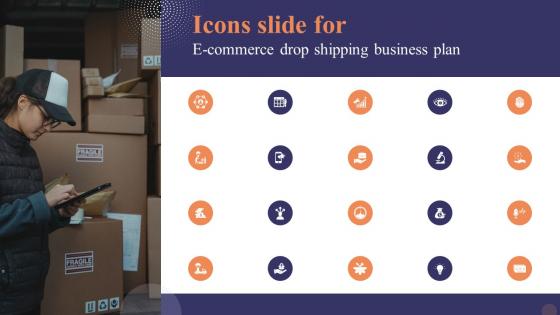 Icons Slide For E Commerce Drop Shipping Business Plan BP SS