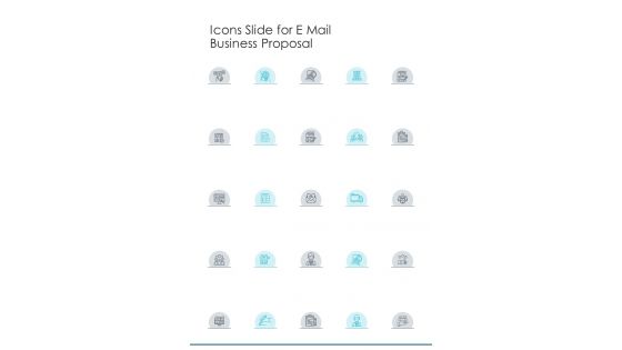 Icons Slide For E Mail Business Proposal One Pager Sample Example Document
