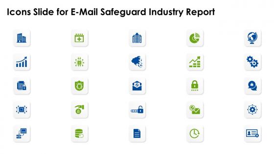 Icons slide for e mail safeguard industry report ppt styles deck