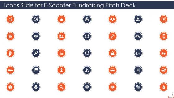 Icons slide for e scooter fundraising pitch deck