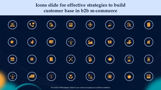 Icons Slide For Effective Strategies To Build Customer Base In B2b M Commerce