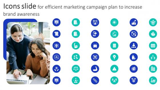 Icons Slide For Efficient Marketing Campaign Plan To Increase Brand Strategy SS V