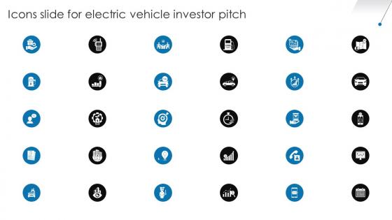 Icons Slide For Electric Vehicle Investor Pitch Ppt Slides Infographic Template