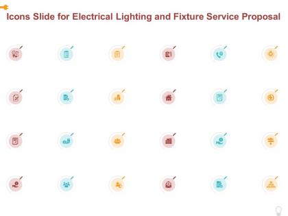 Icons slide for electrical lighting and fixture service proposal ppt powerpoint presentation icon template