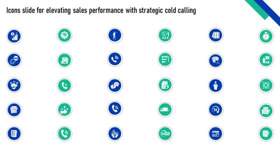 Icons Slide For Elevating Sales Performance With Strategic Cold Calling SA SS V