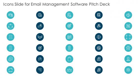 Icons slide for email management software pitch deck