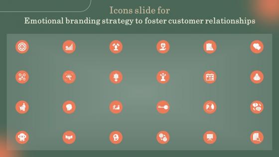 Icons Slide For Emotional Branding Strategy To Foster Customer Relationships