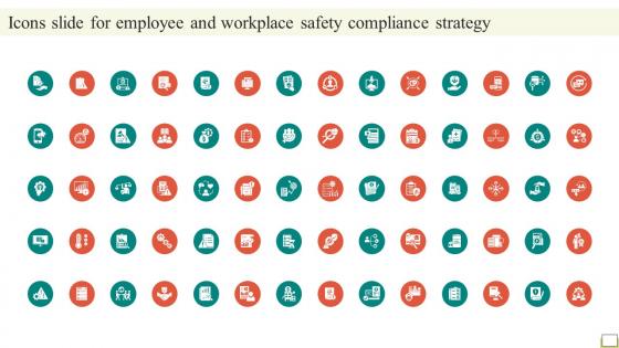 Icons Slide For Employee And Workplace Safety Compliance Strategy SS V