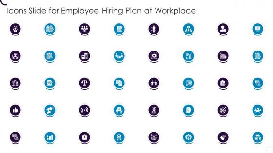 Icons Slide For Employee Hiring Plan At Workplace