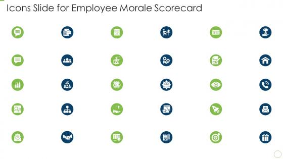 Icons slide for employee morale scorecard ppt outline summary