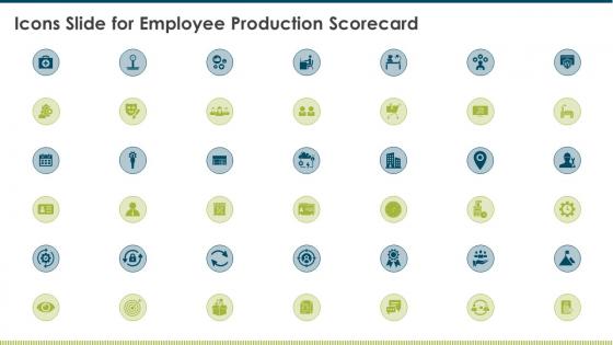 Icons Slide For Employee Production Scorecard
