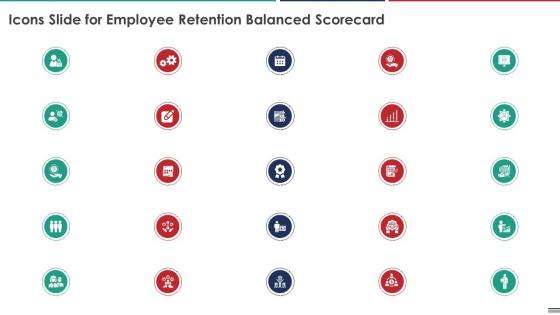 Icons Slide For Employee Retention Balanced Scorecard Ppt Clipart