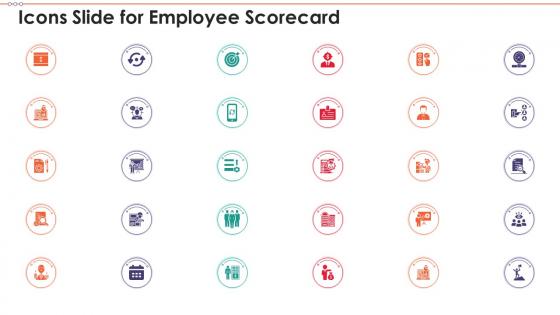 Icons slide for employee scorecard