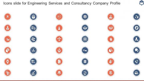 Icons Slide For Engineering Services And Consultancy Company Profile Ppt File Files