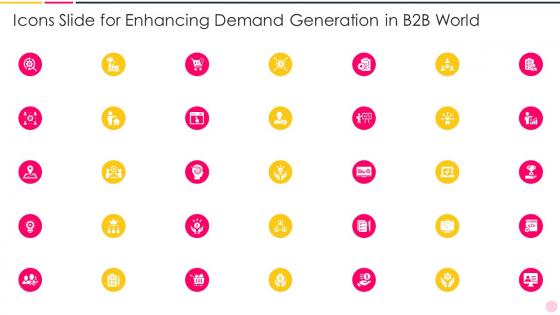 Icons Slide For Enhancing Demand Generation In B2b World