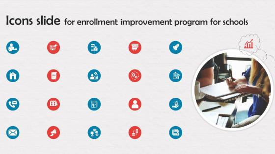 Icons Slide For Enrollment Improvement Program For Schools Strategy SS V