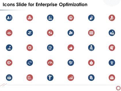 Icons slide for enterprise optimization powerpoint presentation format ideas