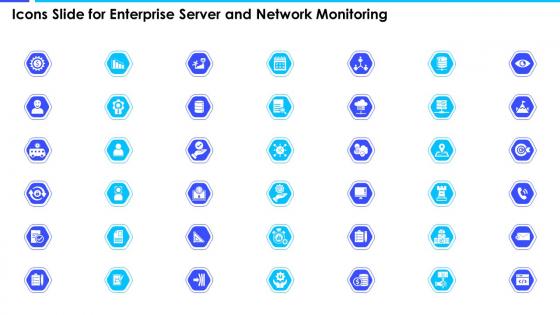 Icons Slide For Enterprise Server And Network Monitoring
