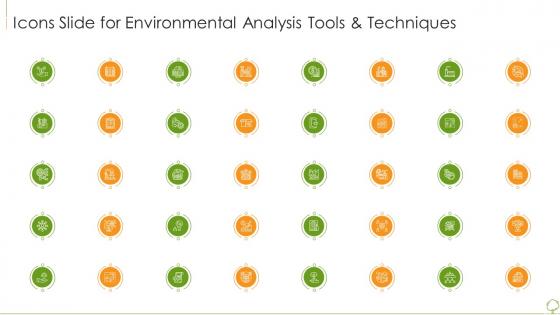 Icons slide for environmental analysis tools and techniques