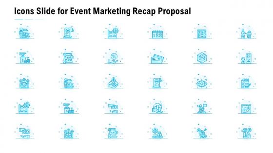 Icons slide for event marketing recap proposal