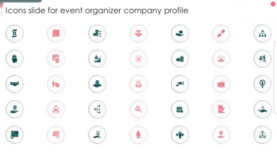 Icons Slide For Event Organizer Company Profile Ppt Themes
