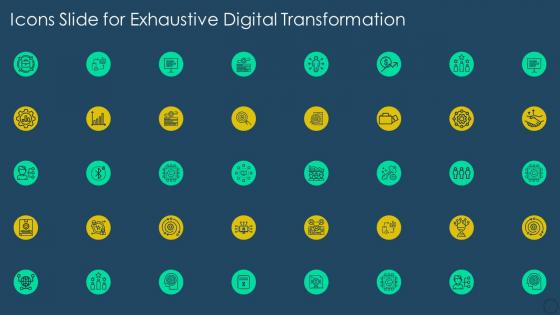 Icons slide for exhaustive digital transformation