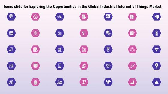 Icons Slide For Exploring The Opportunities In The Global Industrial Internet Of Things Market