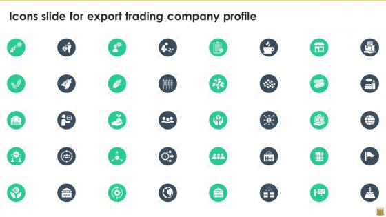 Icons Slide For Export Trading Company Profile