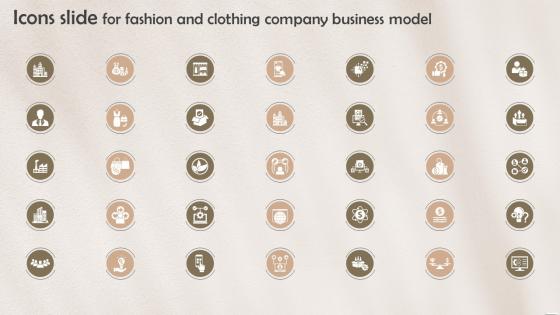 Icons Slide For Fashion And Clothing Company Business Model BMC SS V